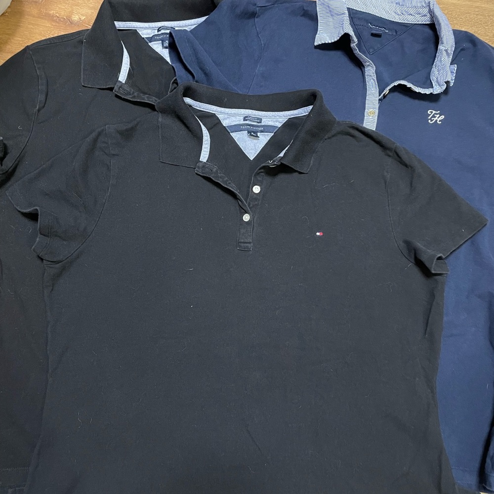 Bundle Of 3 Tommy Hilfiger Solid Polos - image 1